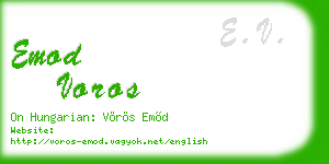 emod voros business card