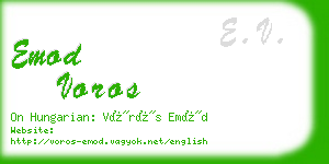 emod voros business card